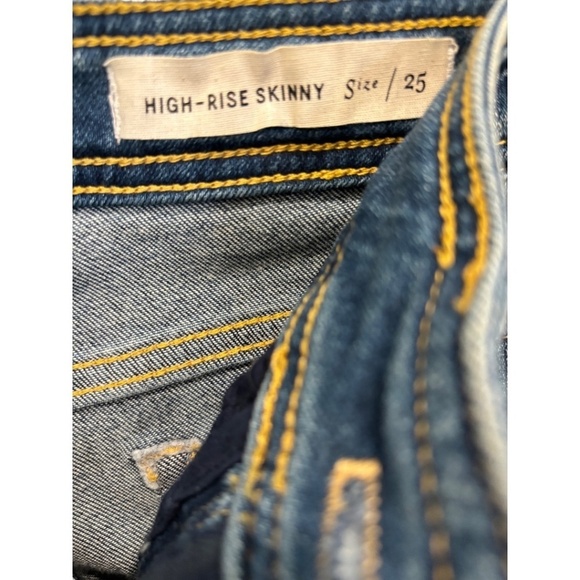 Anthropologie Pilcro Letterpress High-Rise Denim Skinny Jeans Zip Ankle Size 25 - Picture 7 of 7